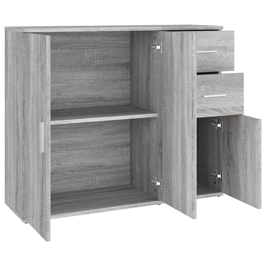 Sideboard Grau Sonoma 91x29,5x75 cm Holzwerkstoff