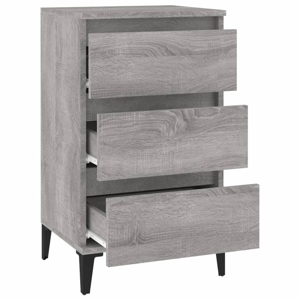 Nachttisch Grau Sonoma 40x35x70 cm Holzwerkstoff