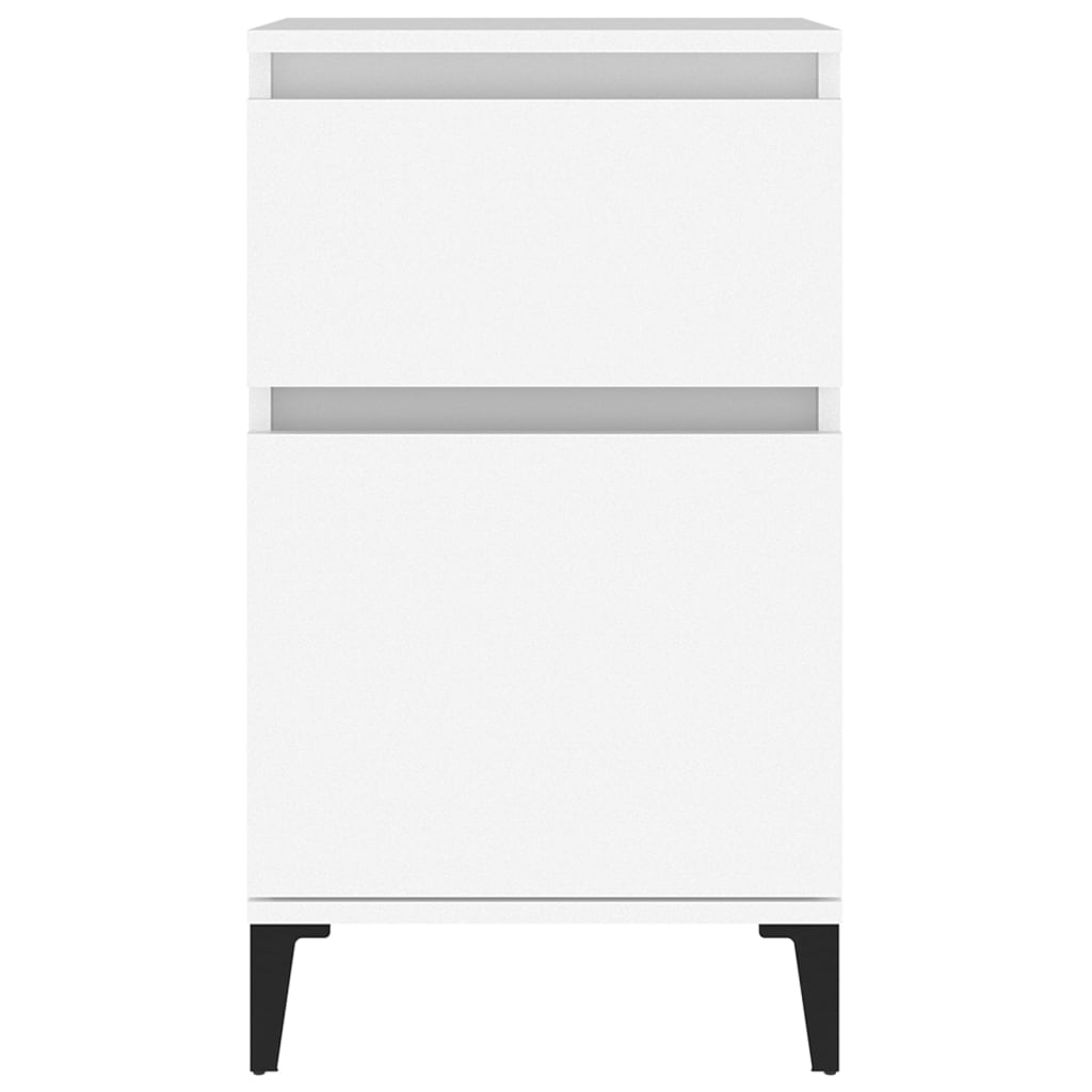 Nachttische 2 Stk. Weiß 40x35x70 cm
