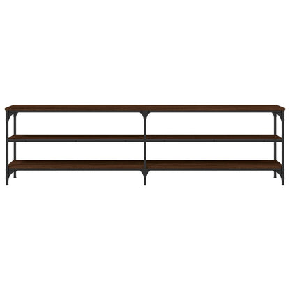 TV-Schrank Braun Eiche 180x30x50 cm Holzwerkstoff und Metall