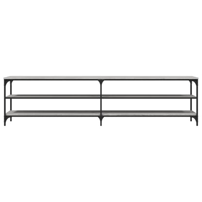 TV-Schrank Grau Sonoma 200x30x50 cm Holzwerkstoff und Metall