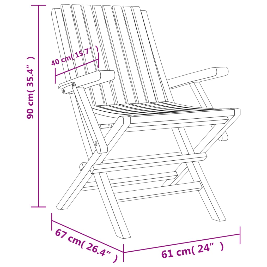 5-tlg. Garten-Essgruppe Massivholz Teak