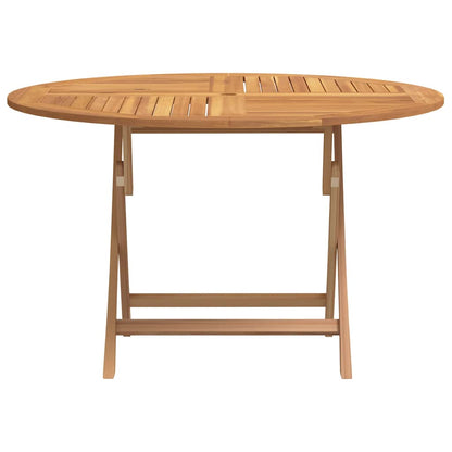 Gartentisch Klappbar Ø 110x75 cm Massivholz Teak