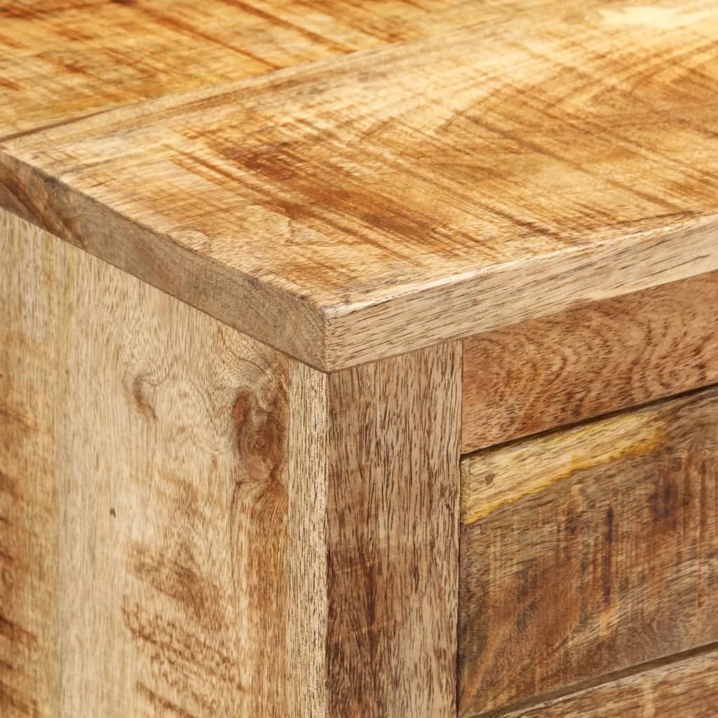 Sideboard 80x30x65 cm Massives Raues Mangoholz