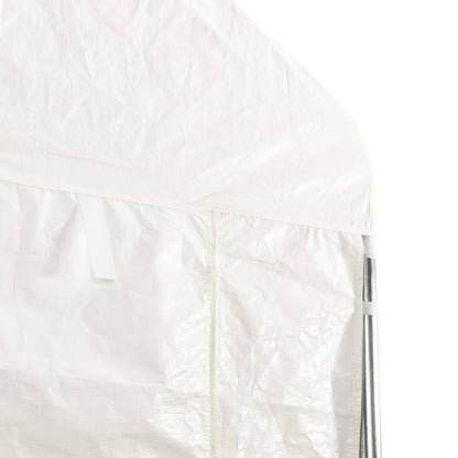 Pavillon mit Dach Weiß 4,46x4,08x3,22 m Polyethylen