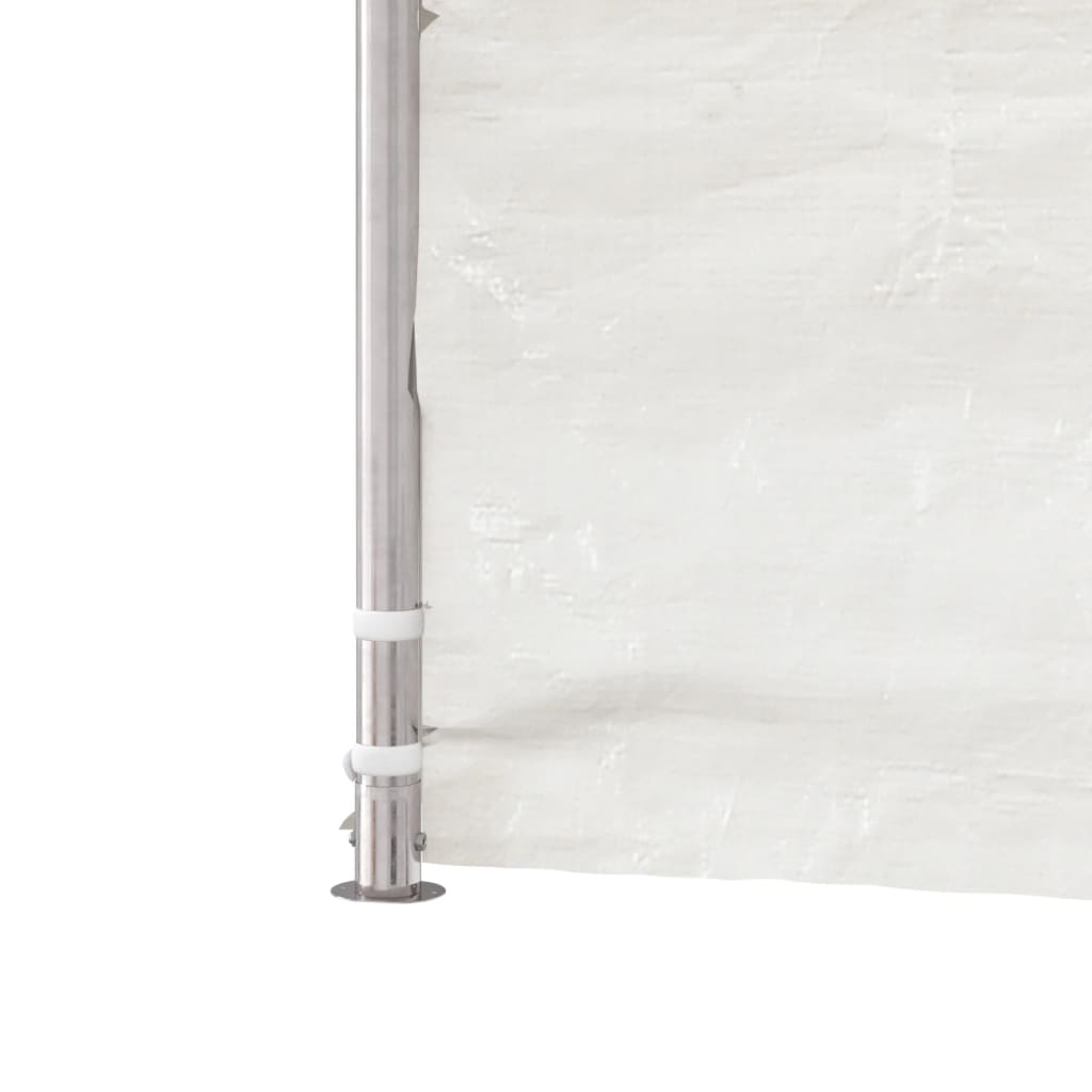 Pavillon mit Dach Weiß 6,69 x 4,08 x 3,22 m Polyethylen