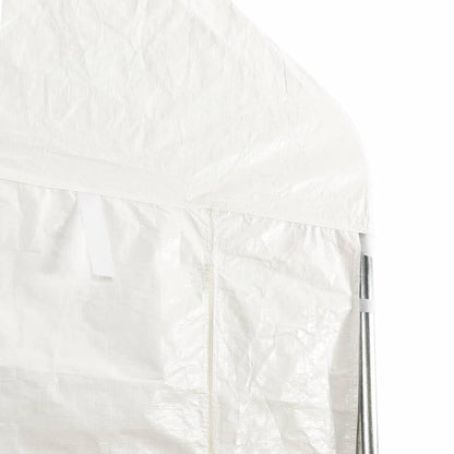 Pavillon mit Dach Weiß 8,92x4,08x3,22 m Polyethylen