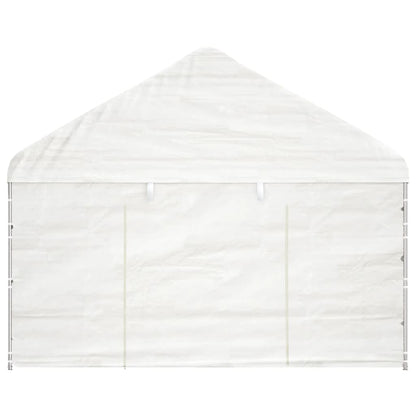 Pavillon mit Dach Weiß 11,15x4,08x3,22 m Polyethylen