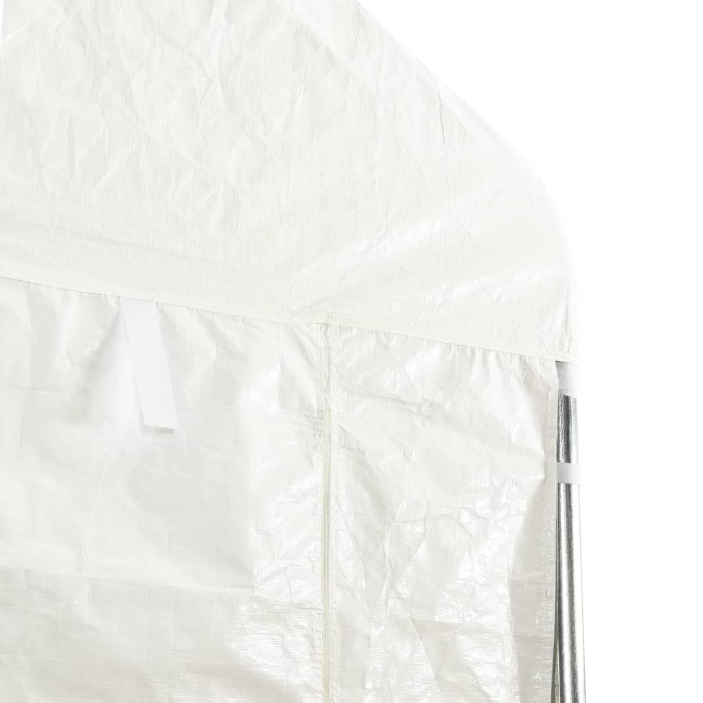 Pavillon mit Dach Weiß 20,07x4,08x3,22 m Polyethylen