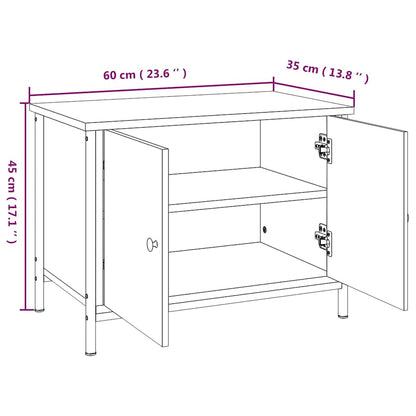 TV-Schrank mit Türen Grau Sonoma 60x35x45 cm Holzwerkstoff