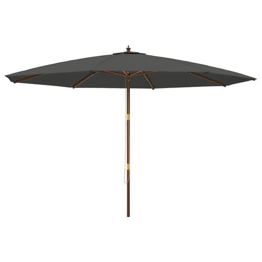 Sonnenschirm mit Holzmast Anthrazit 400x273 cm