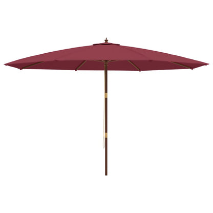 Sonnenschirm mit Holzmast Bordeauxrot 400x273 cm