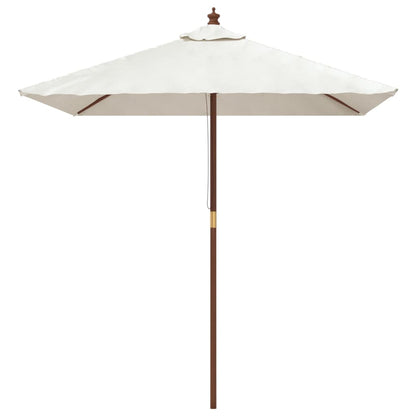 Sonnenschirm mit Holzmast Sandfarben 198x198x231 cm