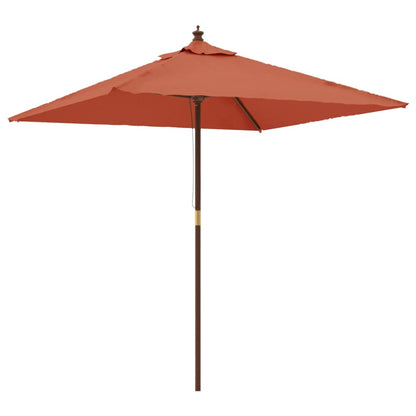 Sonnenschirm mit Holzmast Terrakotta 198x198x231 cm