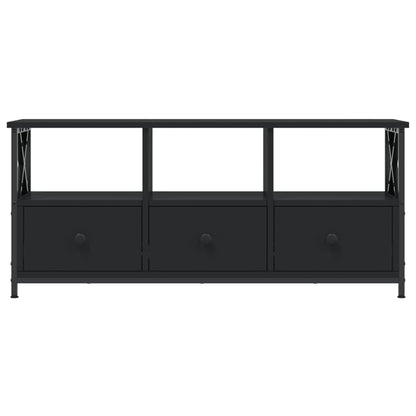 TV-Schrank Schwarz 102x33x45 cm Holzwerkstoff und Eisen