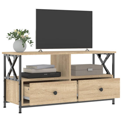 TV-Schrank Sonoma-Eiche 90x33x45 cm Holzwerkstoff & Eisen