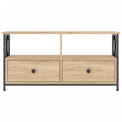 TV-Schrank Sonoma-Eiche 90x33x45 cm Holzwerkstoff & Eisen