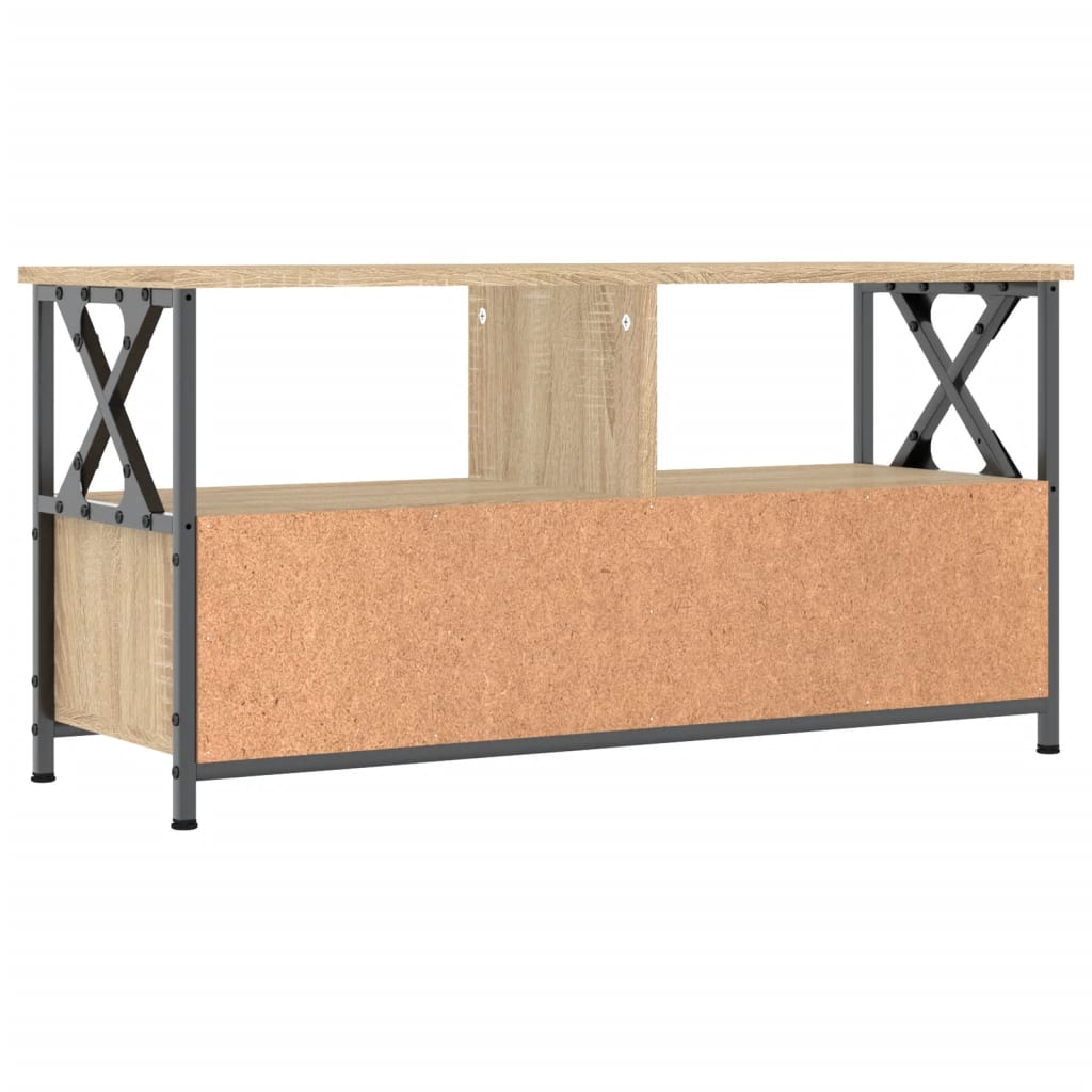 TV-Schrank Sonoma-Eiche 90x33x45 cm Holzwerkstoff & Eisen