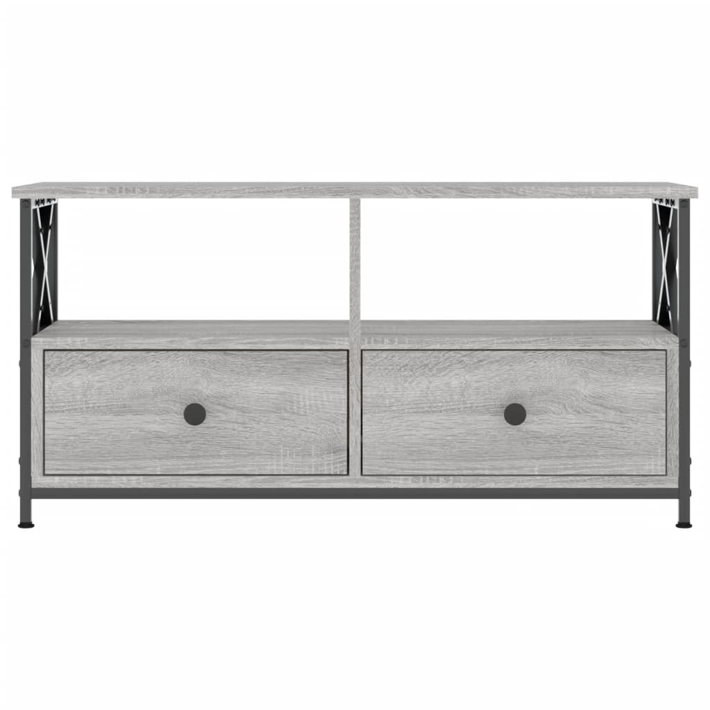 TV-Schrank Grau Sonoma 90x33x45 cm Holzwerkstoff & Eisen