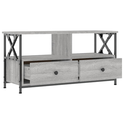 TV-Schrank Grau Sonoma 90x33x45 cm Holzwerkstoff & Eisen