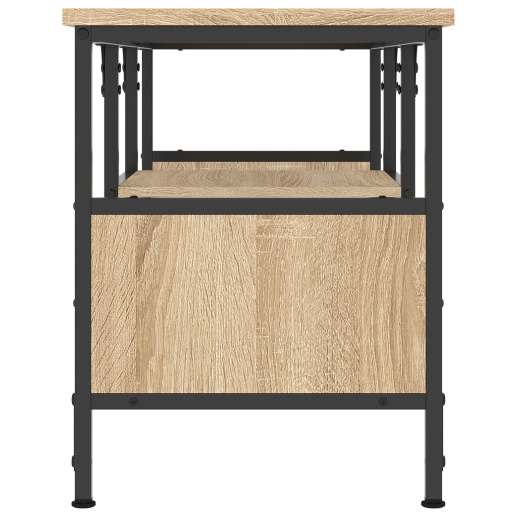 TV-Schrank Sonoma-Eiche 100x35x45 cm Holzwerkstoff & Eisen
