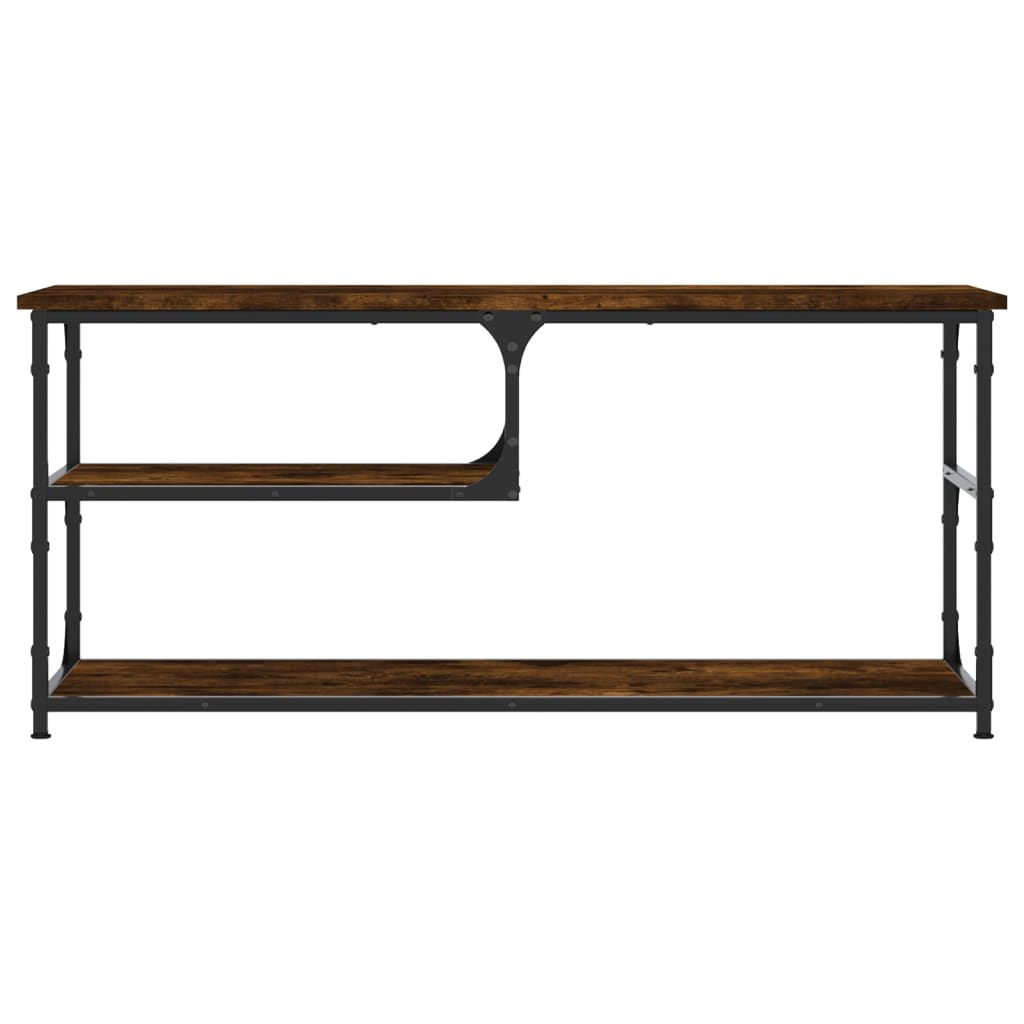 TV-Schrank Räuchereiche 103x38x46,5 cm Holzwerkstoff und Stahl