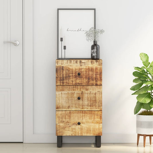 Sideboard mit 3 Schubladen 40x33,5x75 cm Massivholz Mango