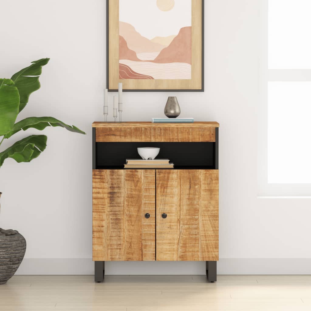 Sideboard mit 2 Türen 60x33x75 cm Massivholz Mango