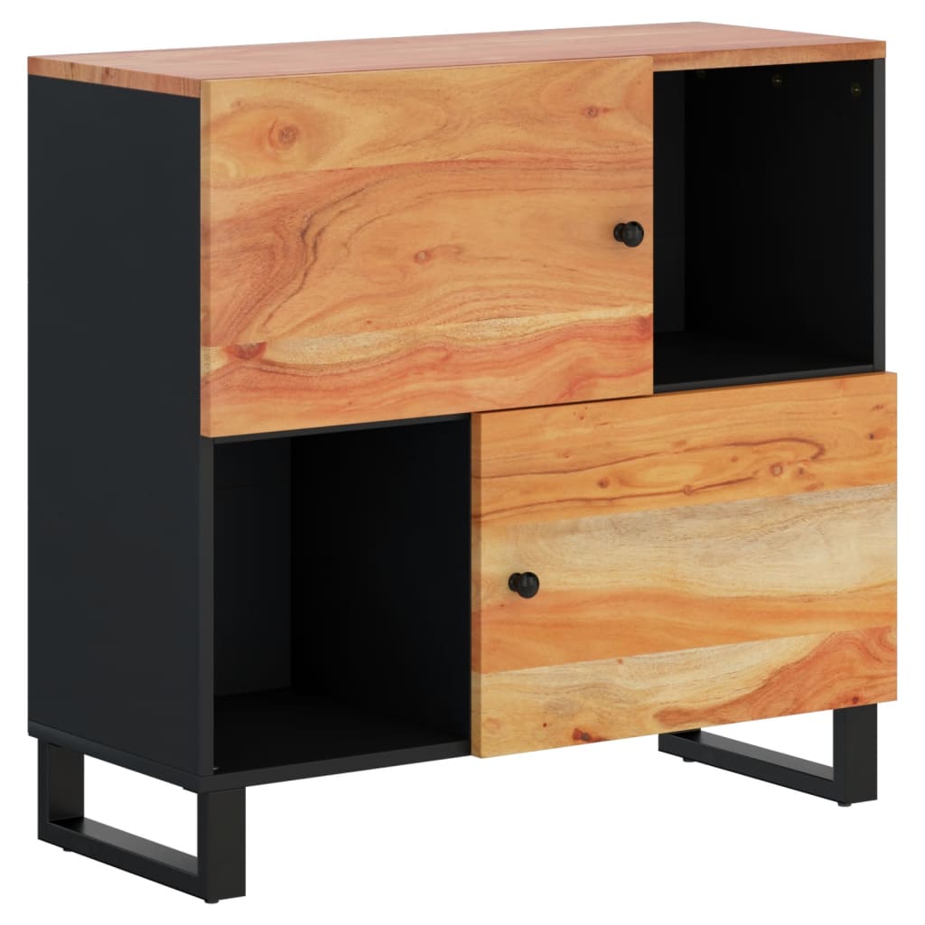 Sideboard mit 2 Türen 80x33x75 cm Massivholz Akazie