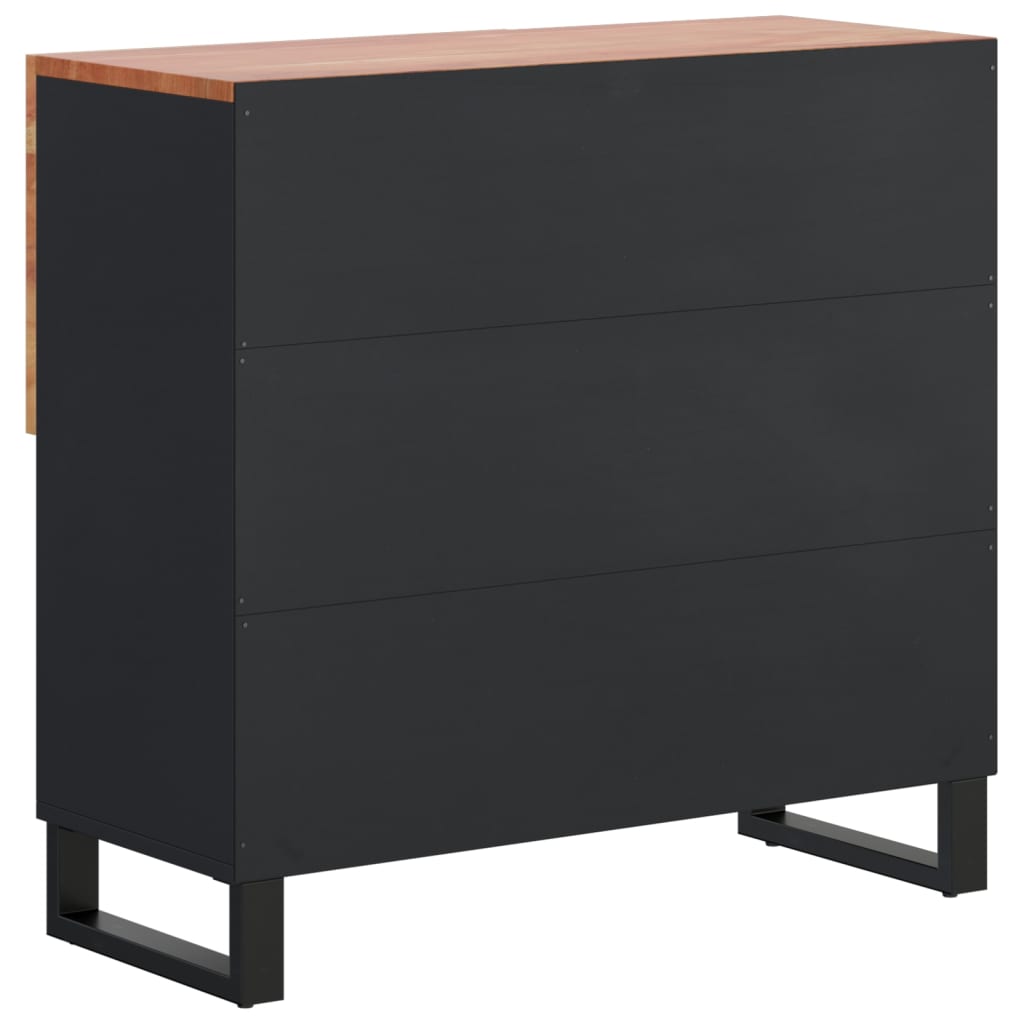 Sideboard mit 2 Türen 80x33x75 cm Massivholz Akazie