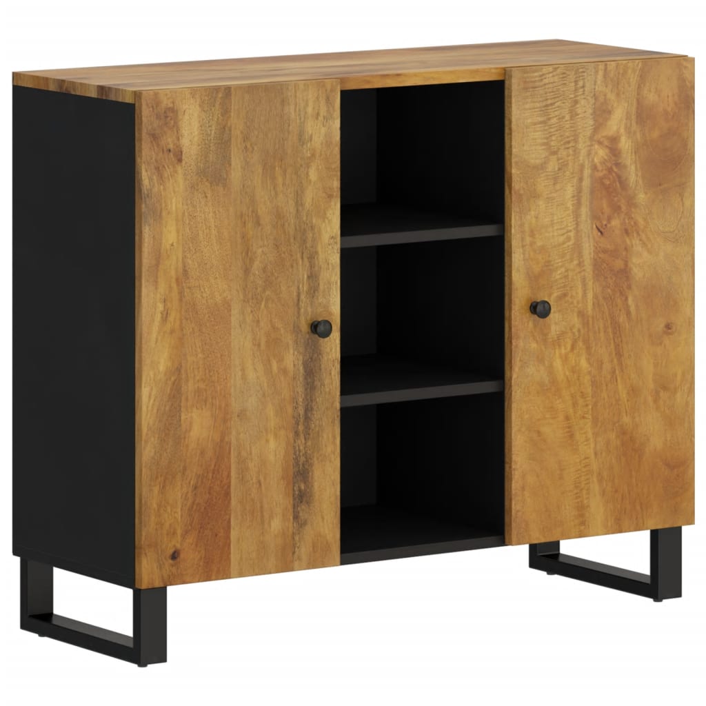 Sideboard mit 2 Türen 90x33x75 cm Massivholz Mango