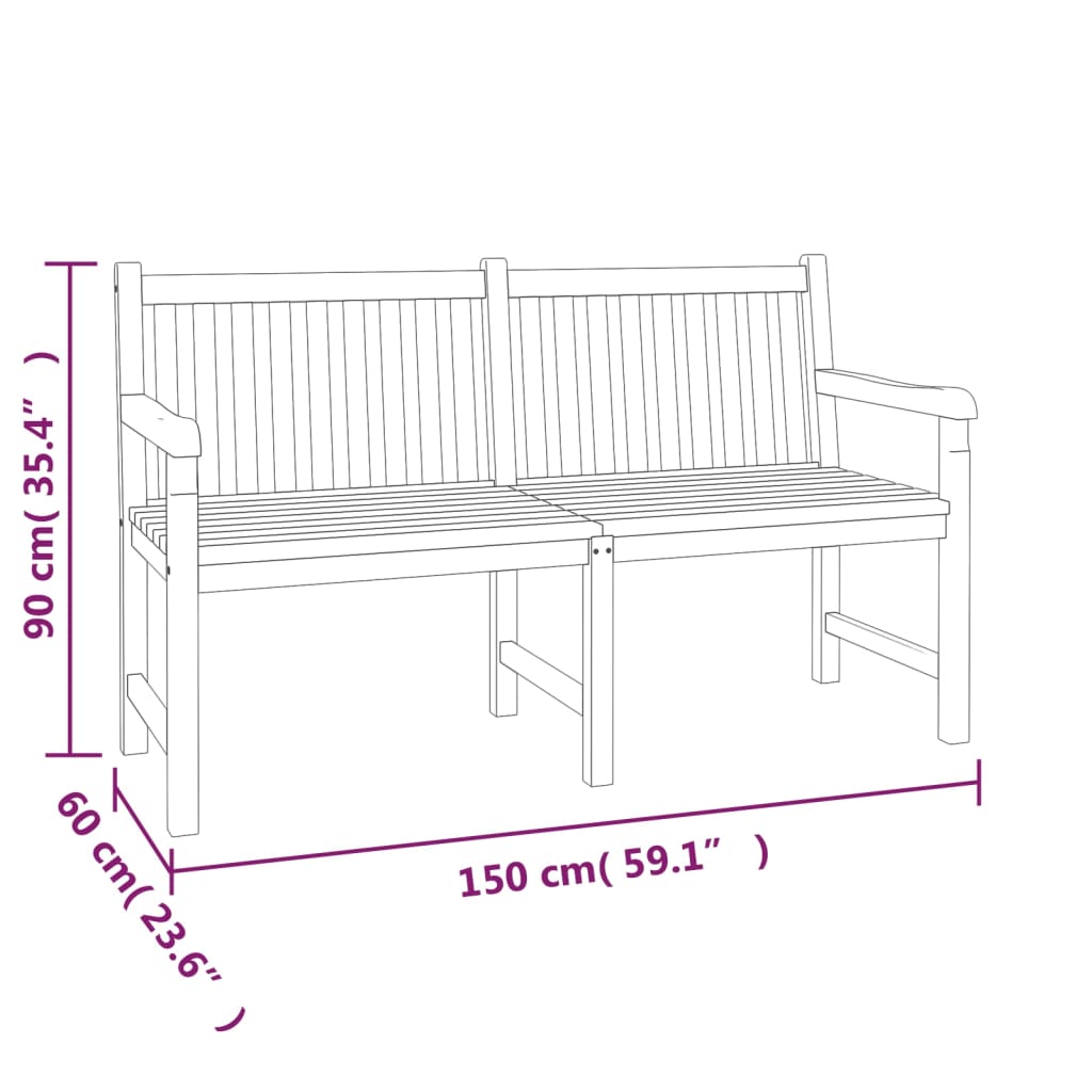 4-tlg. Garten-Essgruppe Massivholz Teak