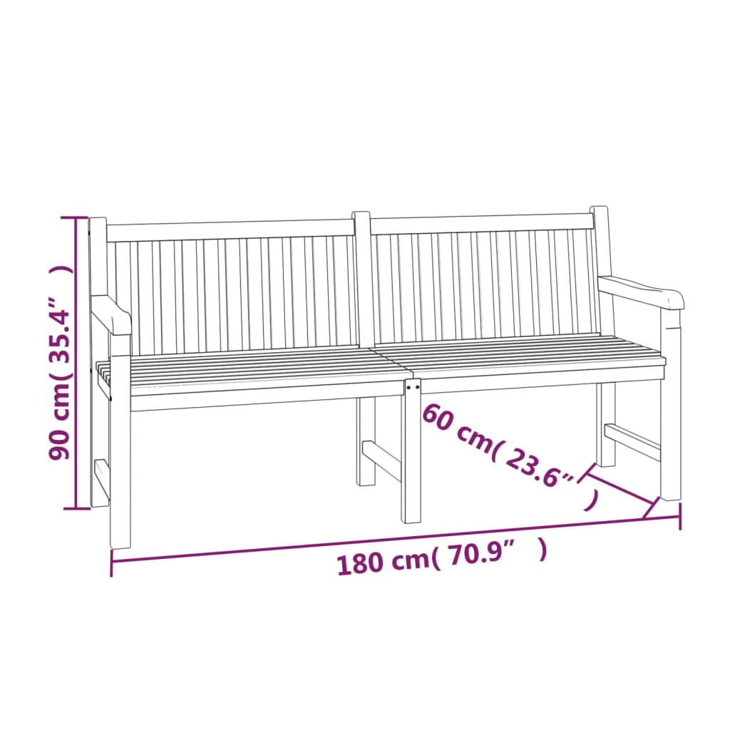 3-tlg. Garten-Essgruppe Massivholz Teak