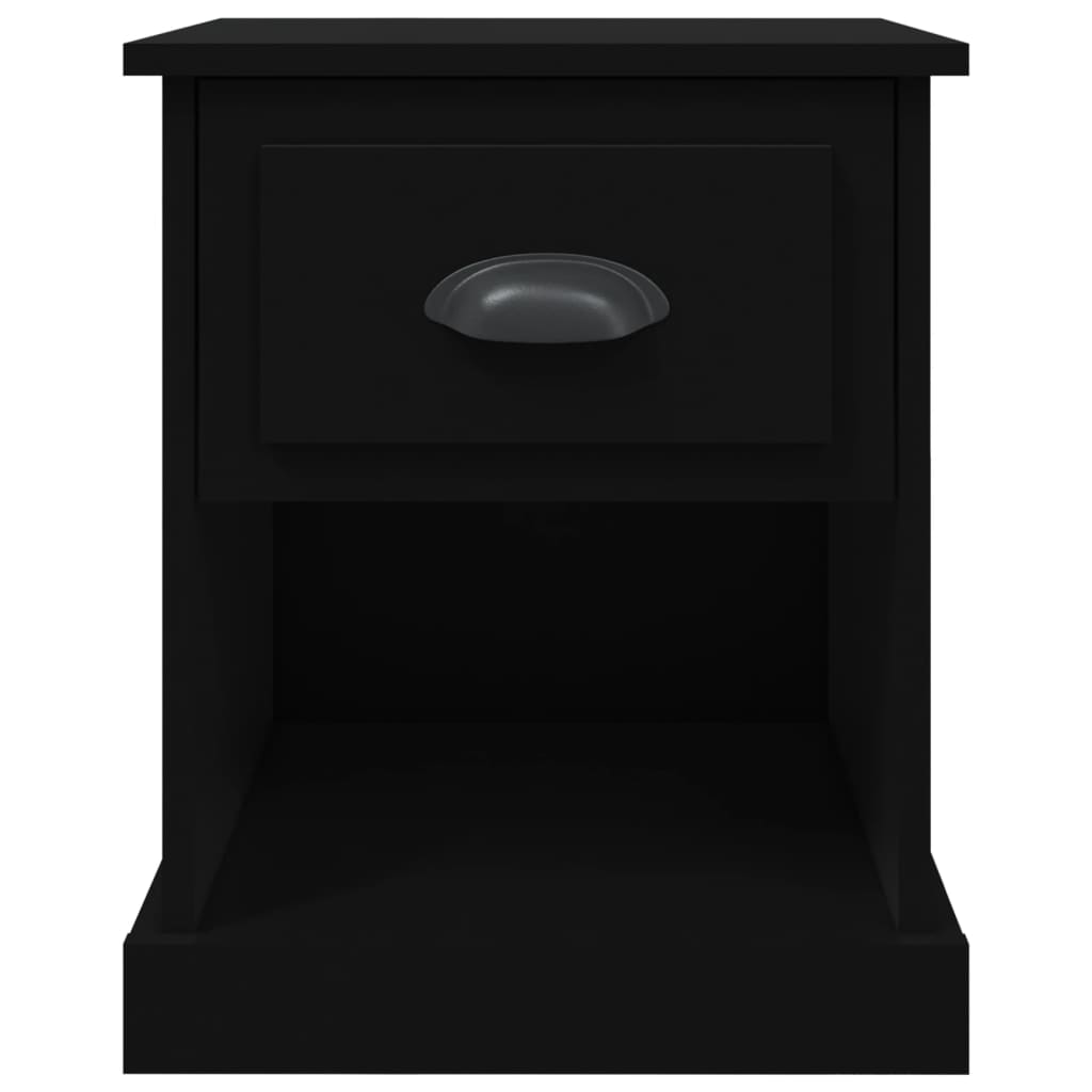 Nachttische 2 Stk. Schwarz 39x39x47,5 cm Holzwerkstoff