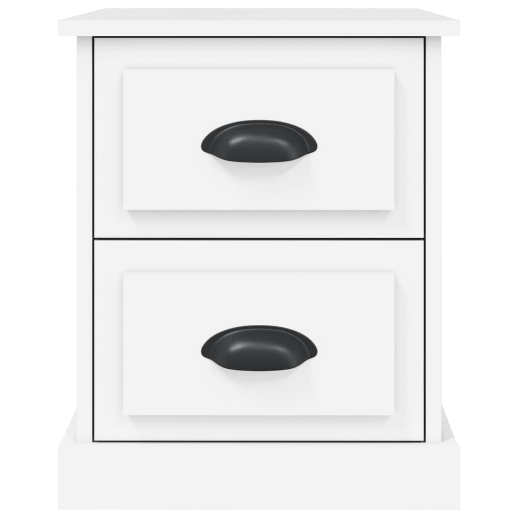 Nachttische 2 Stk. Weiß 39x39x47,5 cm Holzwerkstoff