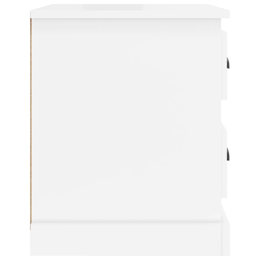 Nachttische 2 Stk. Hochglanz-Weiß 39x39x47,5 cm Holzwerkstoff