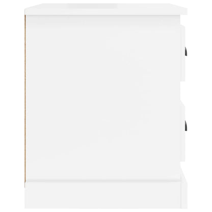 Nachttische 2 Stk. Hochglanz-Weiß 39x39x47,5 cm Holzwerkstoff