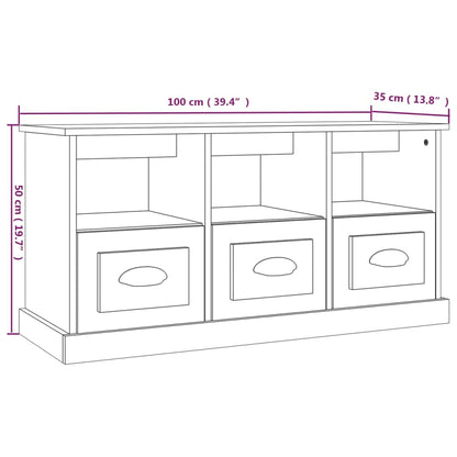 TV-Schrank Grau Sonoma 100x35x50 cm Holzwerkstoff