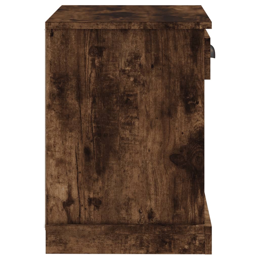 Nachttische 2 Stk. Räuchereiche 43x36x50 cm