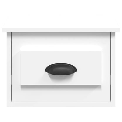 Wand-Nachttisch Weiß 41,5x36x28 cm