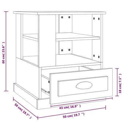 Beistelltisch Betongrau 50x50x60 cm Holzwerkstoff