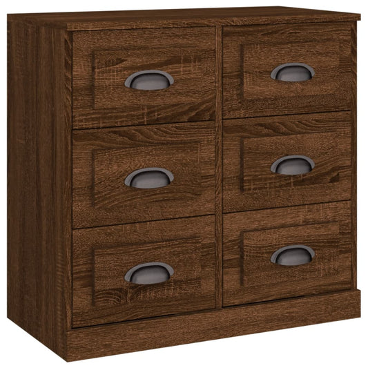Sideboard Braun Eichen-Optik 70x35,5x67,5 cm Holzwerkstoff