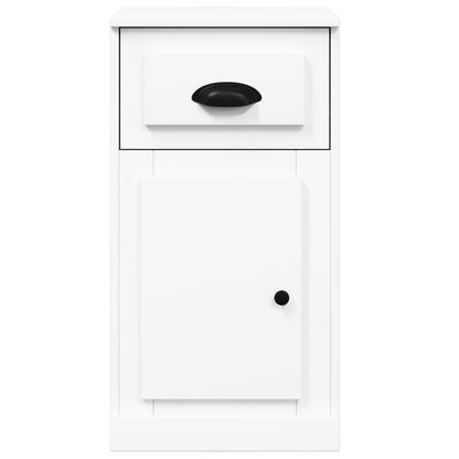 Beistellschrank mit Schublade Weiß 40x50x75 cm Holzwerkstoff