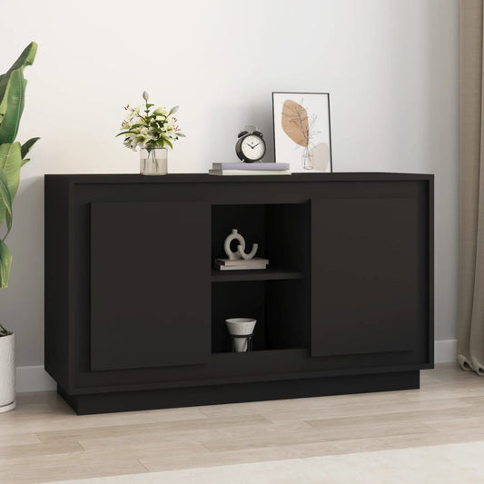 Sideboard Schwarz 102x35x60 cm Holzwerkstoff