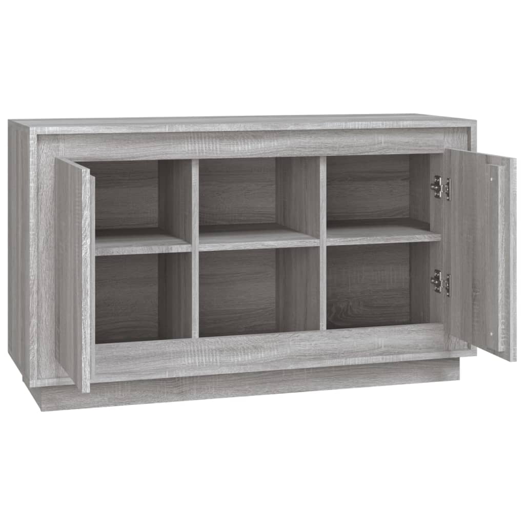 Sideboard Grau Sonoma 102x35x60 cm Holzwerkstoff