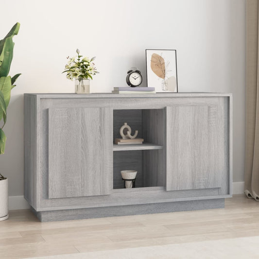 Sideboard Grau Sonoma 102x35x60 cm Holzwerkstoff