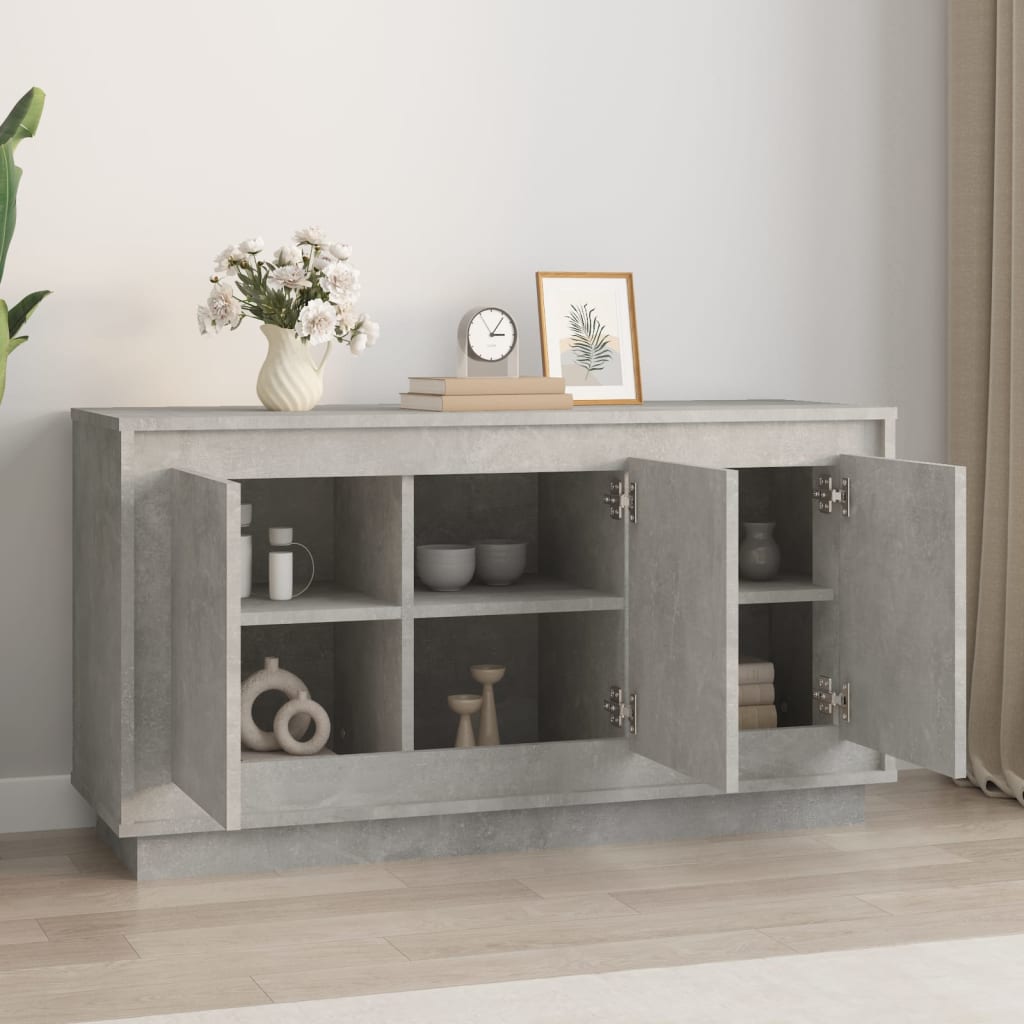 Sideboard Betongrau 102x35x55 cm Holzwerkstoff