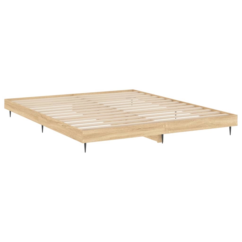 Bettgestell ohne Matratze Sonoma-Eiche 120x200 cm Holzwerkstoff