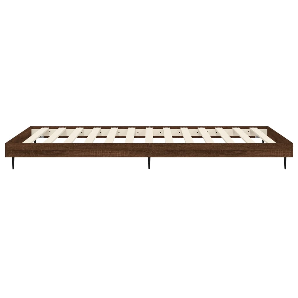 Bettgestell Braun Eichen-Optik 75x190 cm Holzwerkstoff