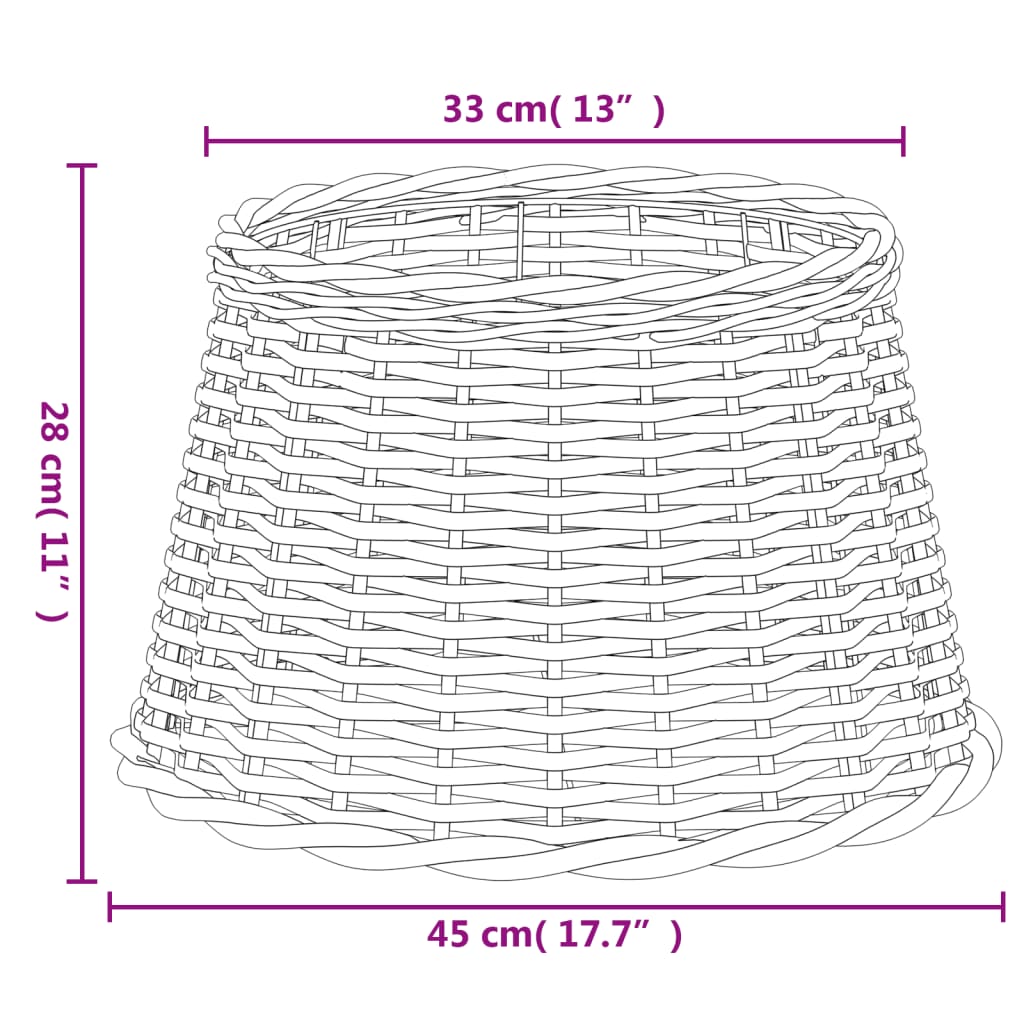 Lampenschirm Braun Ø45x28 cm Korbweide